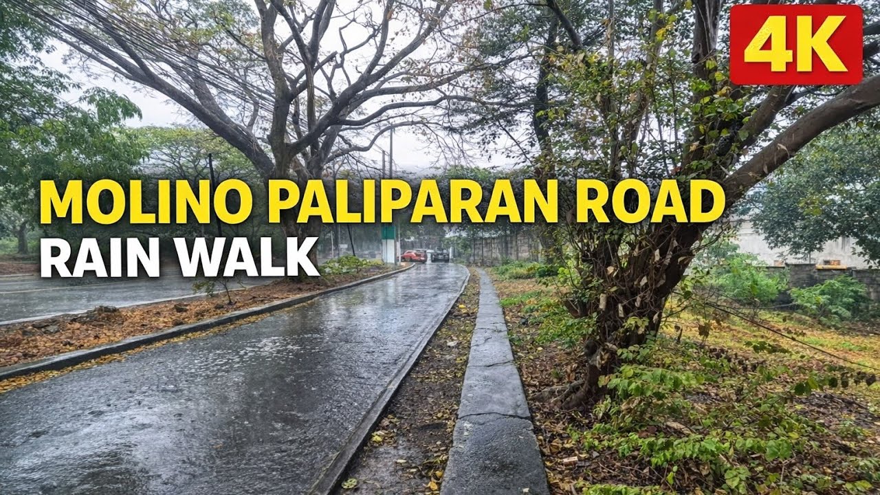POV Rainy Walk Along Molino–Paliparan Road | Passing Arch of Determination Imus Cavite (4K)