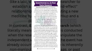 Experimental vs. Ex-Post Facto Research #commerce #research #ugcnetcommerce #ugcnetpaper1 #exam