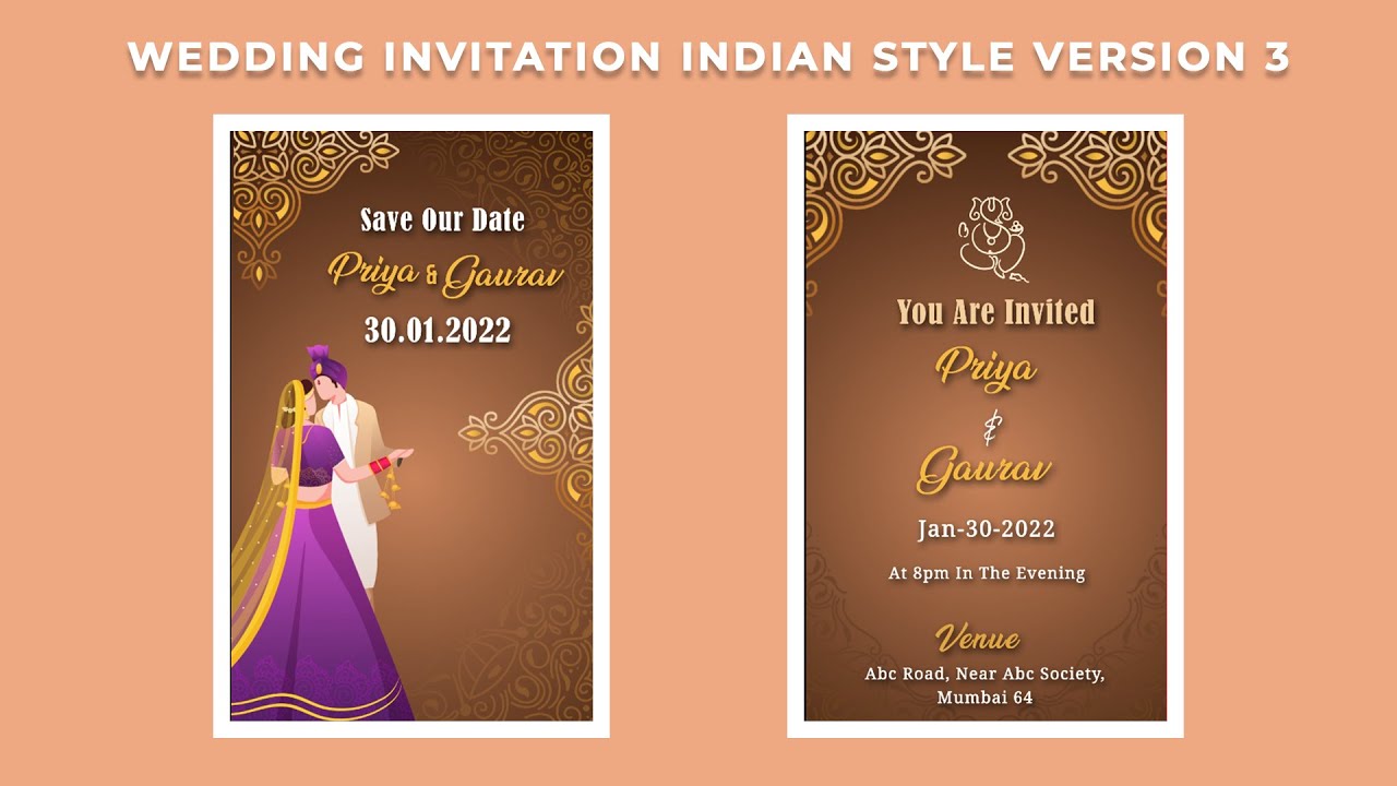 Free Download Wedding Invitation Video Indian Style Version 3 After Effects Template - Studious31