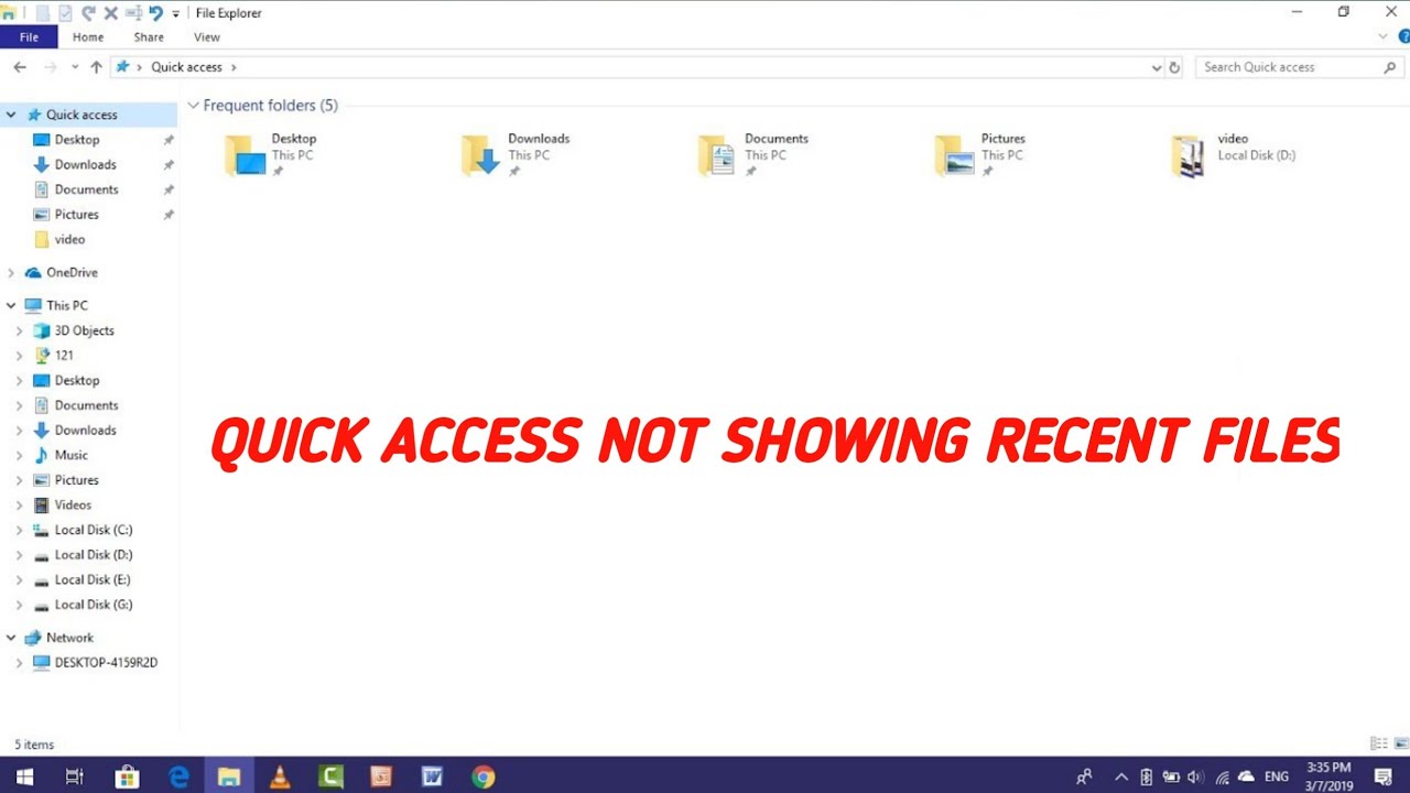 laptop Recent File Not Show In Quick Access Problem | 2022 