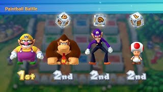 Mario Party 10 Mario Party #152 Wario vs Donkey Kong vs Waluigi vs Toad Haunted Trail Master