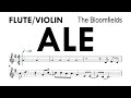 Ale The Bloomfields Flute Violin Closer Sheet Music Backing Track Partitura Ale The Bloomfields Flute Violin Closer Sheet Music Backing Track Partitura