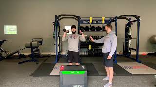 Step Up Balance w/ Overhead Press