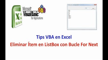Eliminar Item ListBox con Bucle For Next