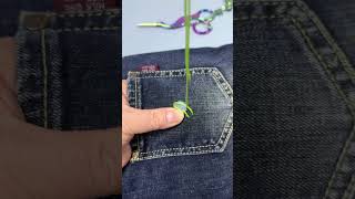 How to Fix a Hole in Jeans Using Fabric (No Stress Method)"#jeansrepair #jeans  #newjeansattention