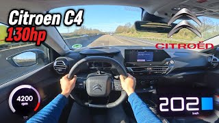 2024 Citroen C4 1.2 Turbo PureTech 130  (130 hp) | POV Autobahn Test Drive in Germany
