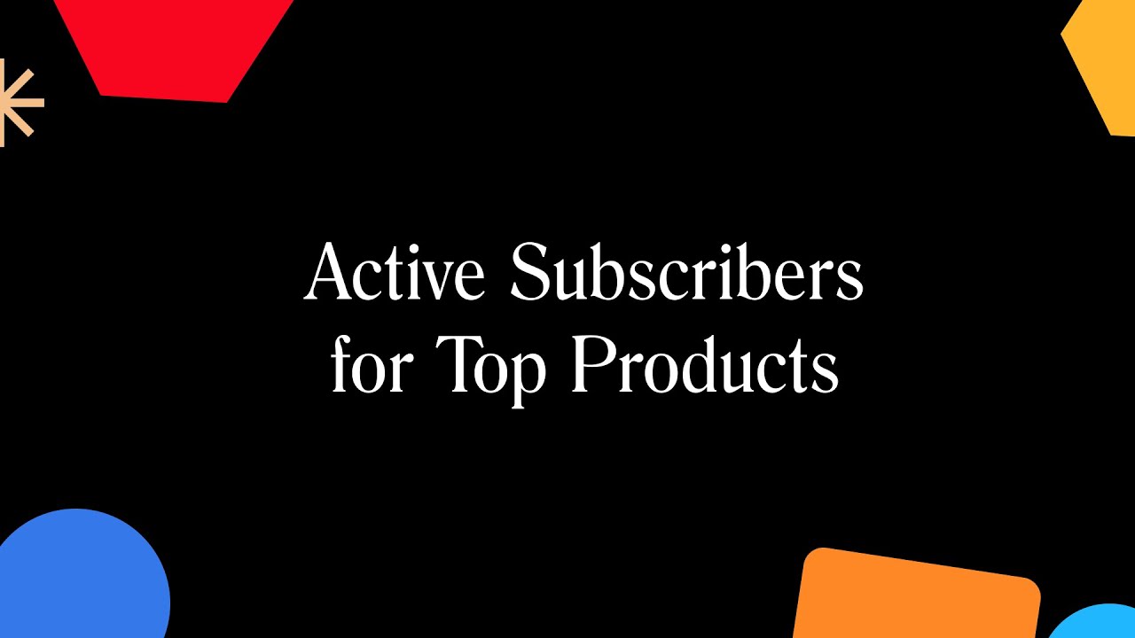 Peel Plays | Active Subscribers for Top Products | Metrics Deep-dive