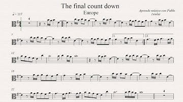 THE FINAL COUNTDOWN: Viola  (partitura con playback)