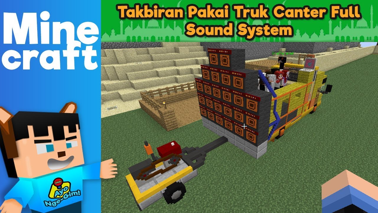 Minecraft Takbiran Pakai Truk  Canter  Full Sound  System  