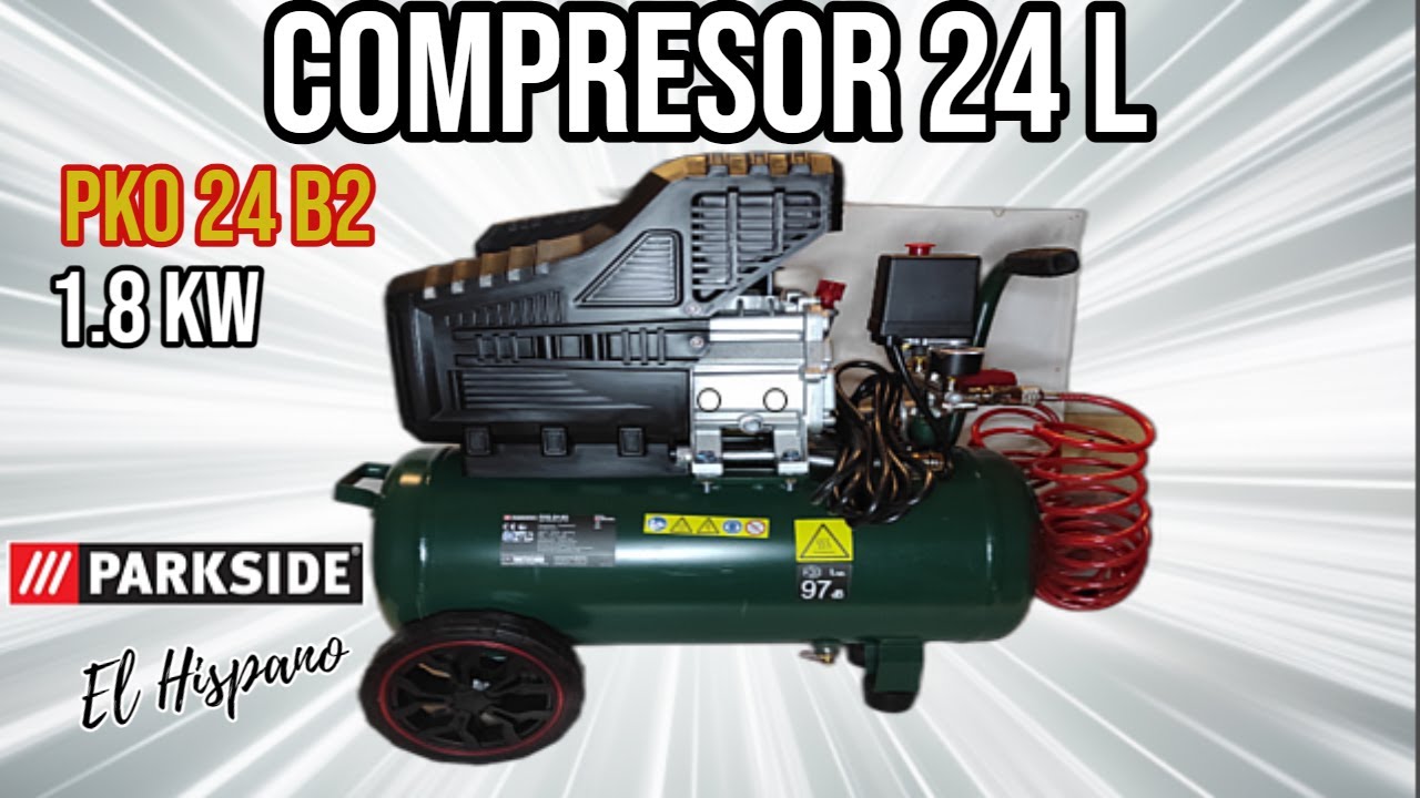 Compresor 24L Parkside, PKO 24 B2, 1.8 KW - YouTube