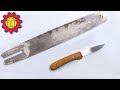Knife made from a chainsaw bar, Do not throw away the old Stihl or Husqvarna chainsaw bar