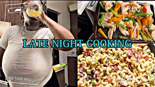 COME COOK BAKE CHICKEN , AND SHRIMP at 9pm at night  WITH ME  | LIFE OF SHAYLA