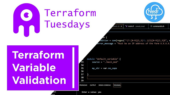 Terraform Variable Validation - Daily Check-in for July 21, 2020