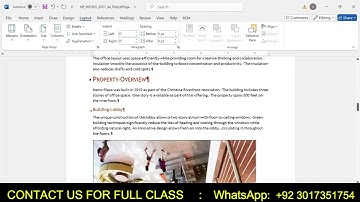 MS Word Module 4: SAM Project 1a ( Pierce Property Development ) || NP_WD365_2021_4a || (SAM Module)
