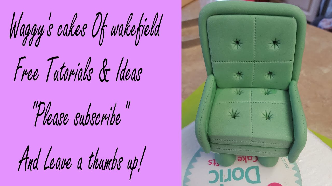 how to make a Gum Paste Arm chair tutorial YouTube