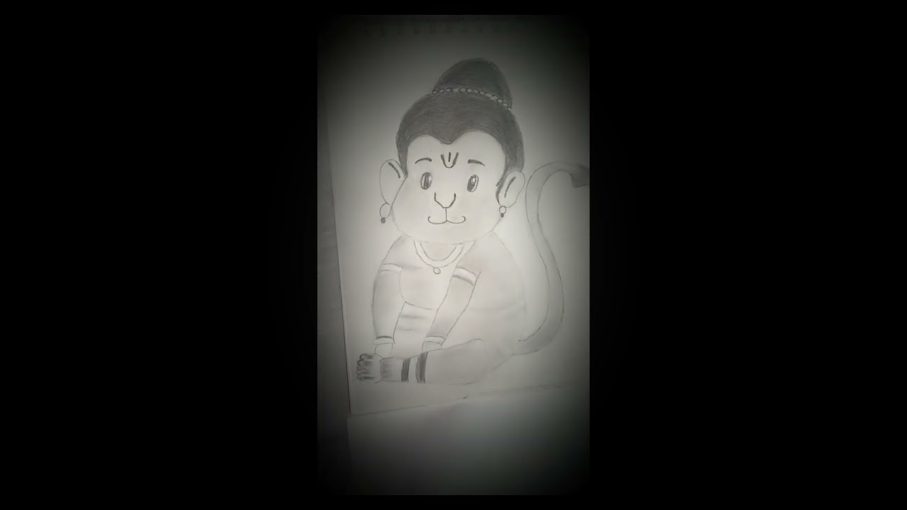 Hanuman ji Drawing # creative art idea # Drawing ideas 