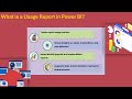 How to Create Usage Report in Power BI | Power BI Training Guide | Usage Report Tutorial