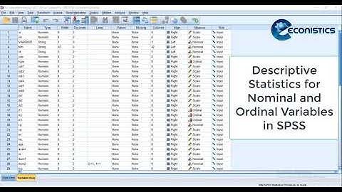Primary and Questionnaire Data Management - Exploring Nominal and Ordinal Variables in SPSS