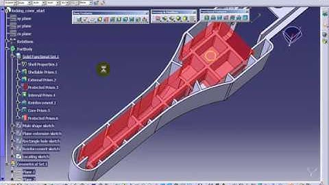 CATIA V5 - FUNCTIONAL MOLDED PARTS - LOCKING COVER DEMO