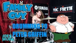 PETER GRIFFIN of FAMILY GUY w/ METAL DRUMS!!! - JOEY MUHA