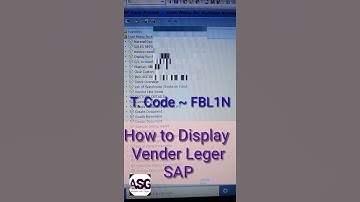 How to Display Vender Leger in SAP | shorts | sap | fbl1n | shorts video | Accounting | Ledger sap