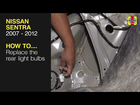 How to replace the rear light bulbs on a Nissan Sentra 2007 to 2012