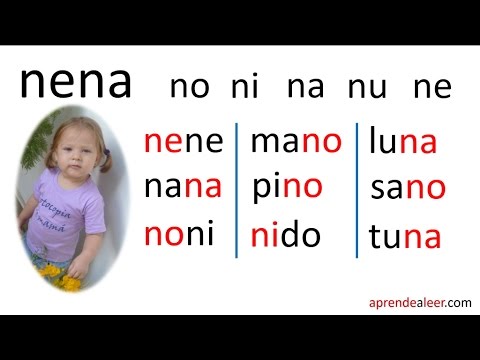 Silabas na ne ni no nu - Palabras con n para niños - YouTube