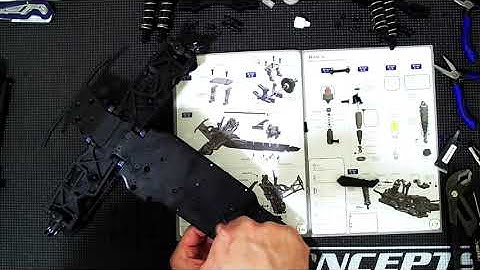 Tekno MT410 Build Part 7 Bag K L M Center Rear assembly Shocks