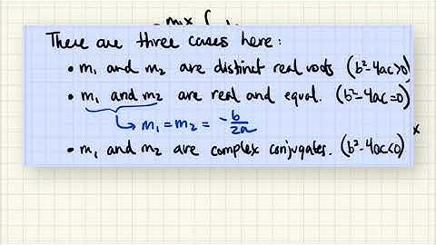 Math 24 4.3 Homogeneous Linear DEs with Constant Coefficients