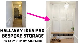 IKEA PAX Wardrobe Hallway Storage Cupboard  Under £500  My stepbystep guide  DIY HACK Wardobe