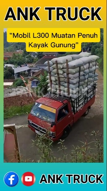 Viral! Mobil Pick Up L300 Muatan Berat Dan Penuh Melewati Jalan Pegunungan #shorts #trending #video