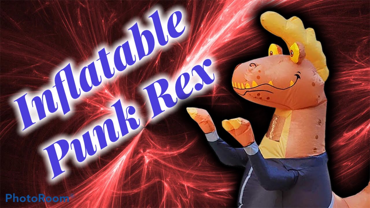 Punk Rax Punk Rex Inflatable Costume - YouTube