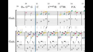 Love Theme - Catherine Rollin (2 Guitars Duet Tabs) Notes Music