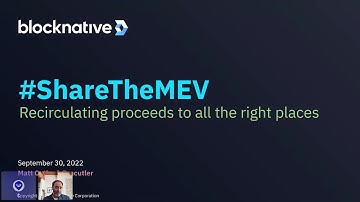 Share the MEV - Recirculating proceeeds to all the right places | Ethereum Post-Merge