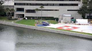 N912Tg Helicopter Arriving At Tampa General Hospital