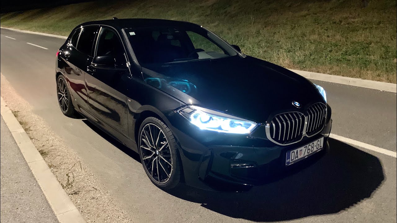 camouflage blomst de New BMW 1 Series 2021 - LED lights demonstration & test (M Sport 118i Night  drive) - YouTube