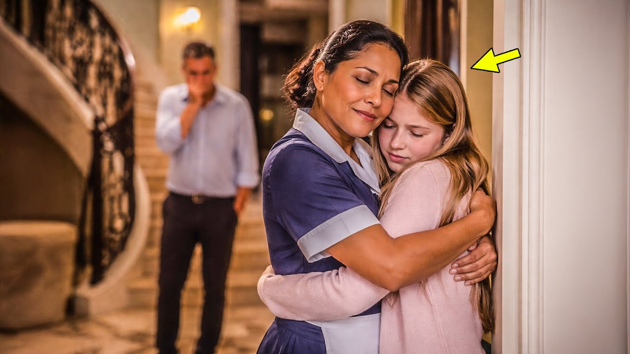 FAXINEIRA ABRAÇOU A FILHA DO MILIONÁRIO ESCONDIDA… E A CONFISSÃO DELA FEZ O PAI CHORAR NA HORA