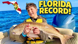 FLORIDA RECORD Red Drum (Redfish)?! Biggest Catch of My Life | FULL BATTLE | Official FWC Submission