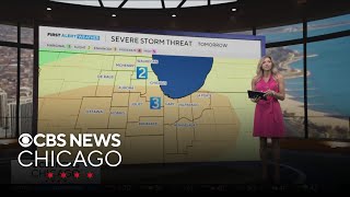 Severe storm threat for Tuesday in Chicago