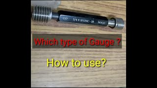 Thread plug gauge/how to use?