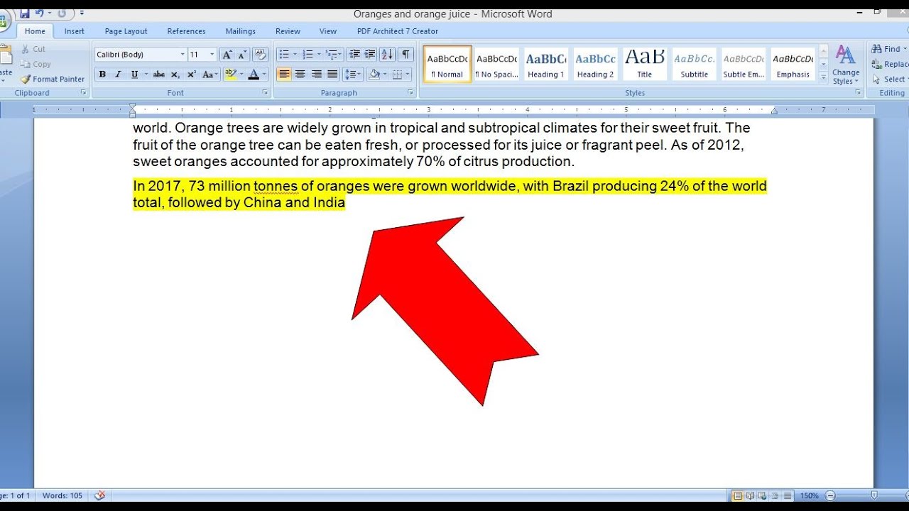 how to remove highlighting in word from copied text