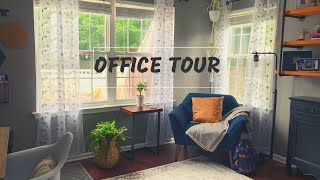 Office Tour Mid Century Modern Meets Industrial Boho YouTube