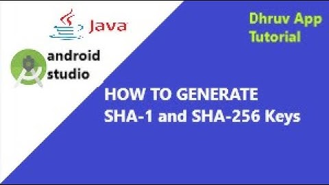 how to generate SHA-1 and SHA-256 key in android studio || by dhruv app tutorial