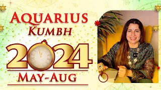 ♒ 2024 May - Aug Aquarius (Kumbh) Horoscope | कुम्भ राशि मई - अगस्त 2024 राशिफल | Tarot Reading