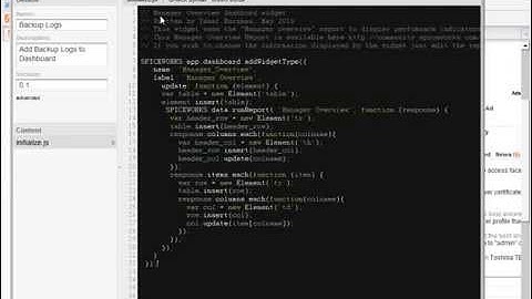 Add Application logs to Spiceworks Dashboard