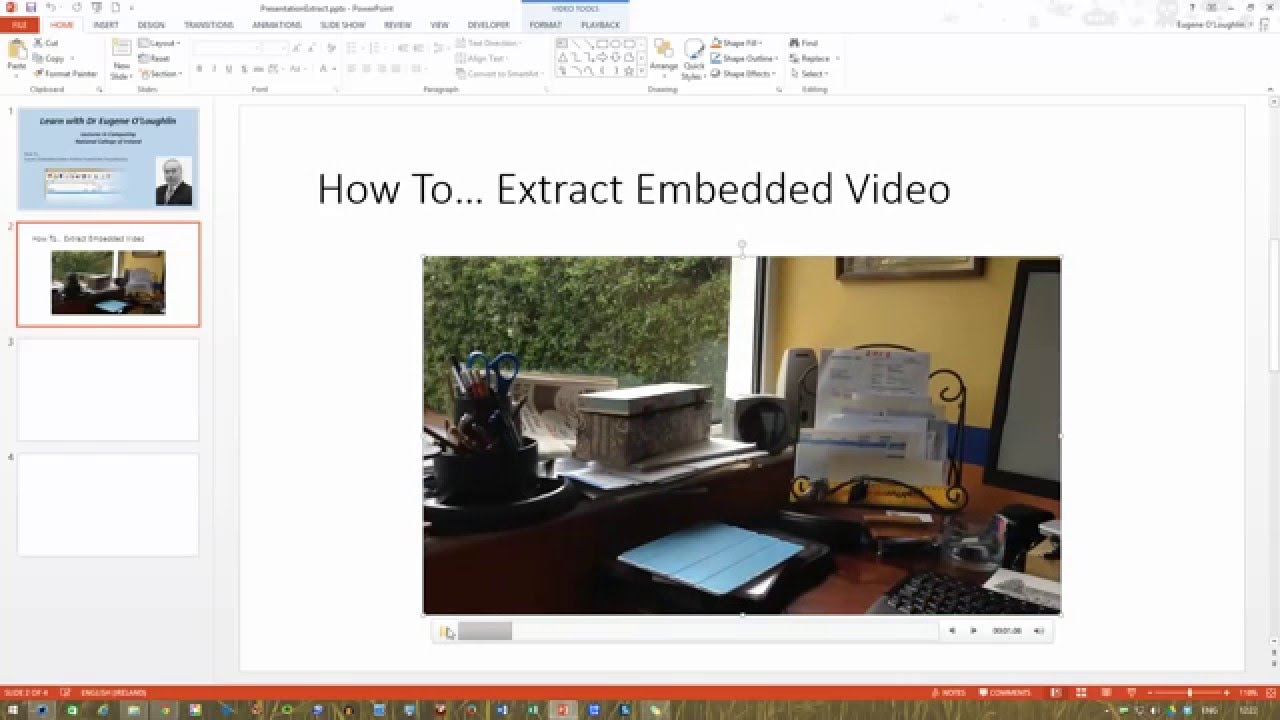 extract video from ppt presentation