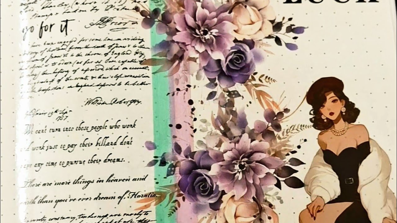 🌿 ASMR Journaling Session 💜🌸