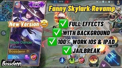 UPDATE!! Script Skin Fanny Skylark (REVAMP) IOS JAILBREAK