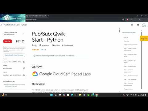 PubSub Qwik Start - Python || GSP094 || GCP || Arcade Facilitator