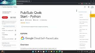 PubSub Qwik Start - Python || GSP094 || GCP || Arcade Facilitator